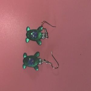 Handmade turtle earrings